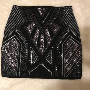 EXPRESS Sequin Mini Skirt